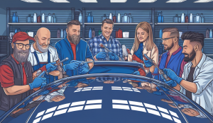 Groupe de passionnés de detailing automobile partageant des conseils pratiques