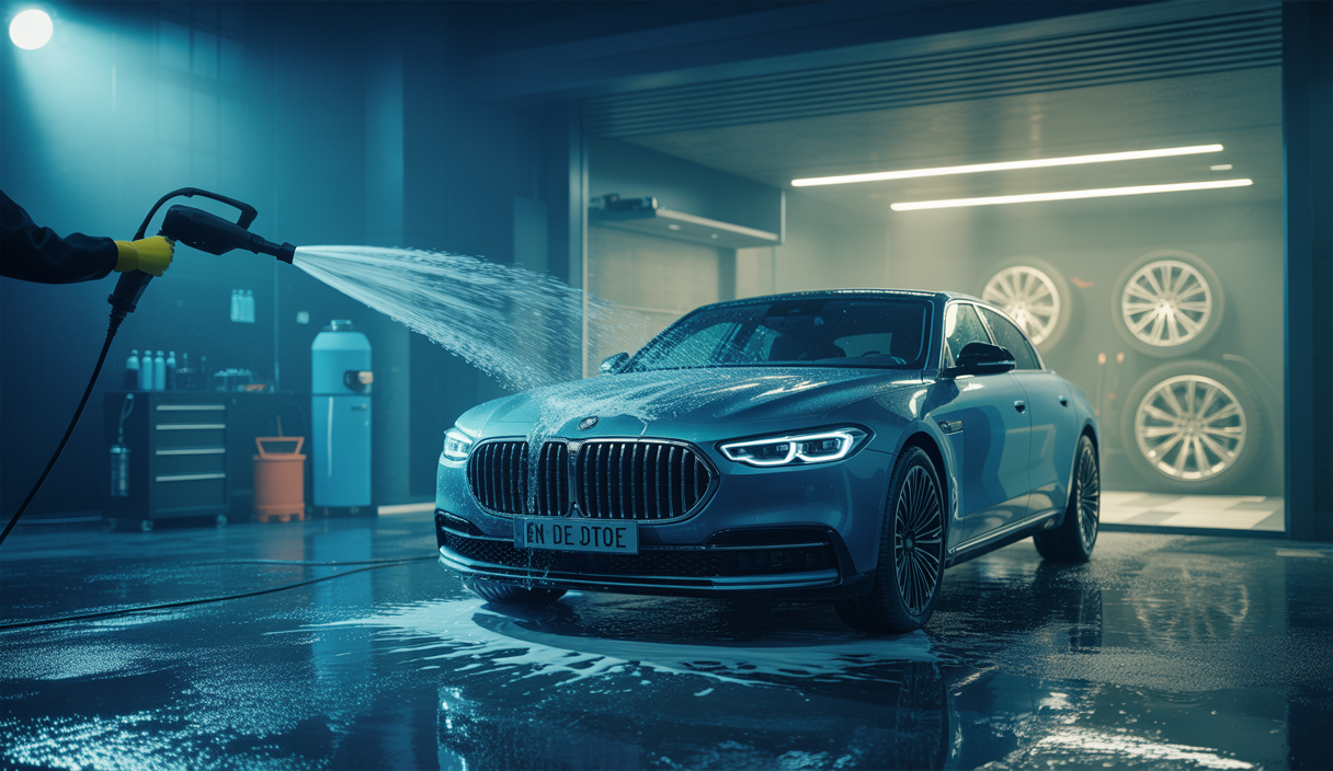 Voiture soigneusement nettoyée, sans rayures, avec une peinture éclatante