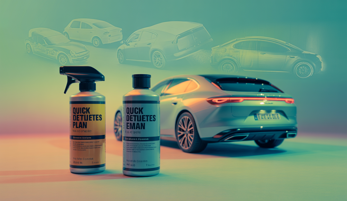 Visualisation des quick detailers Pan pour l'entretien automobile.